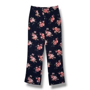 Active USA women's multicolor floral pullover casual pants - small